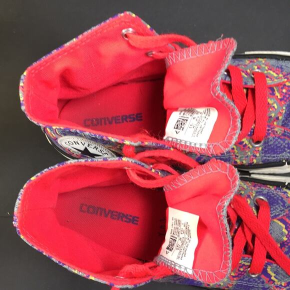 Converse Chuck Taylor All Star High Hi-Top Sneakers Purple Reptile Junior Size 1 - Picture 10 of 13